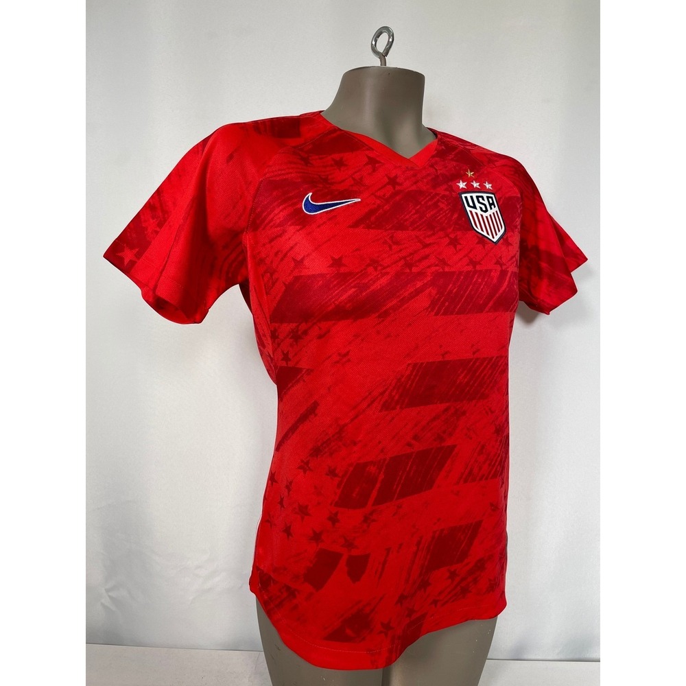 Team USA Soccer USWNT Nike Red Stadium Away Gold Star Jersey Women's SMALL - Picture 6 of 13